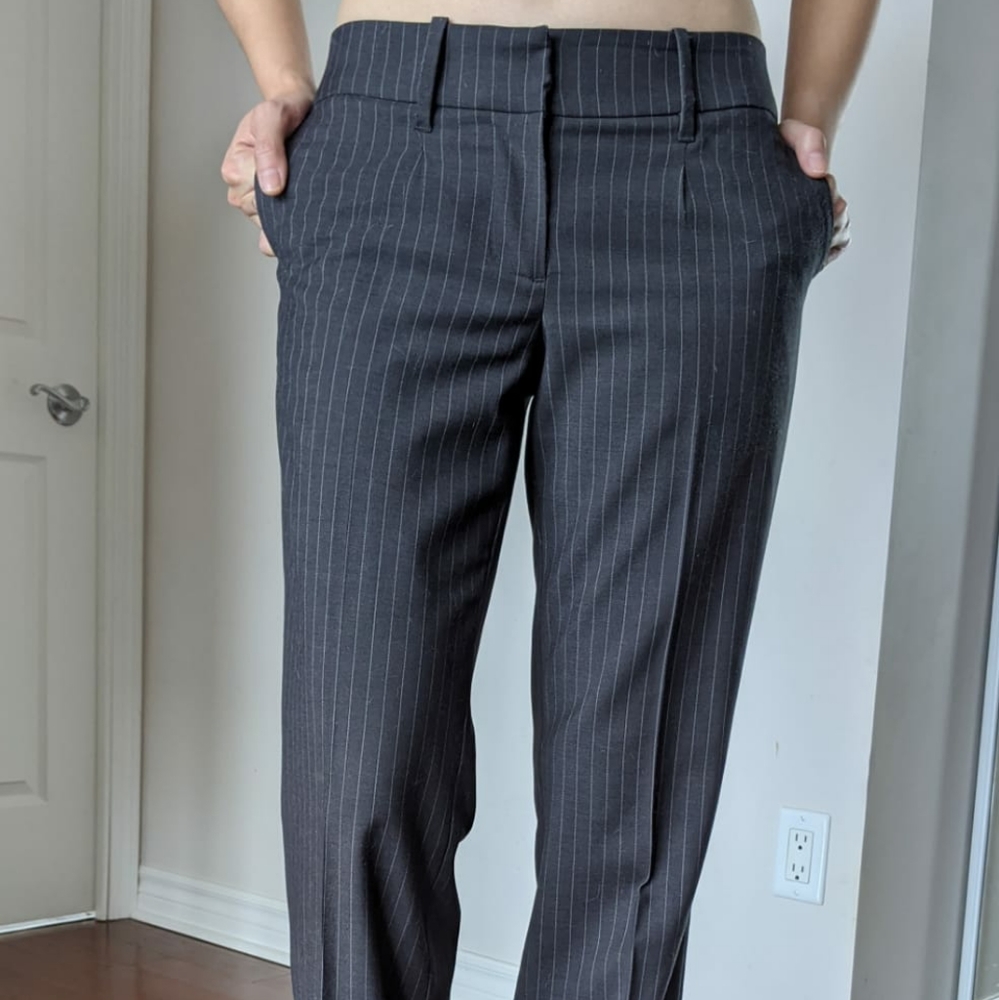 Mexx - grey pinstripe trousers